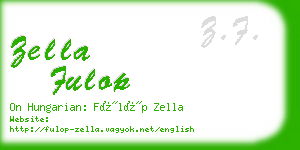 zella fulop business card